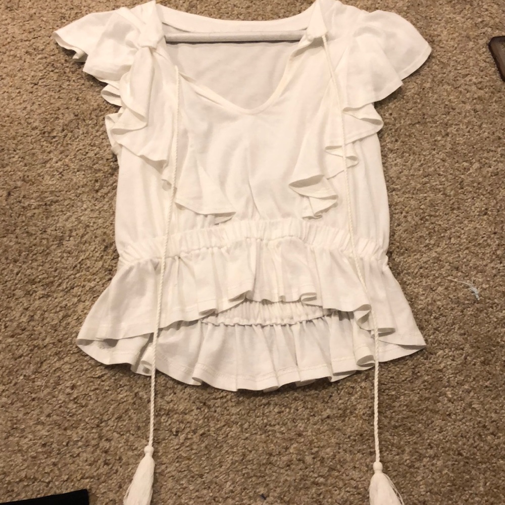 White flowy summery blouse